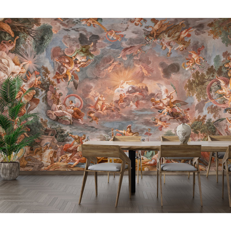 Papier peint Rome, papier peint Renaissance, L 37,92 po x l 57 po
