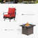 4-Person Rocking Sofa Chairs Seating Group with Fire Pit Table
