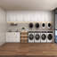 Armoire murale à double porte avec 2 portes et 3 tablettes pour le rangement dans la cuisine, le rangement dans la salle de bain, la buanderie et les tablettes réglables-1545521039