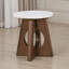 Ensemble de table et chaises de salon modernes et organiques avec dessus en marbre véritable
