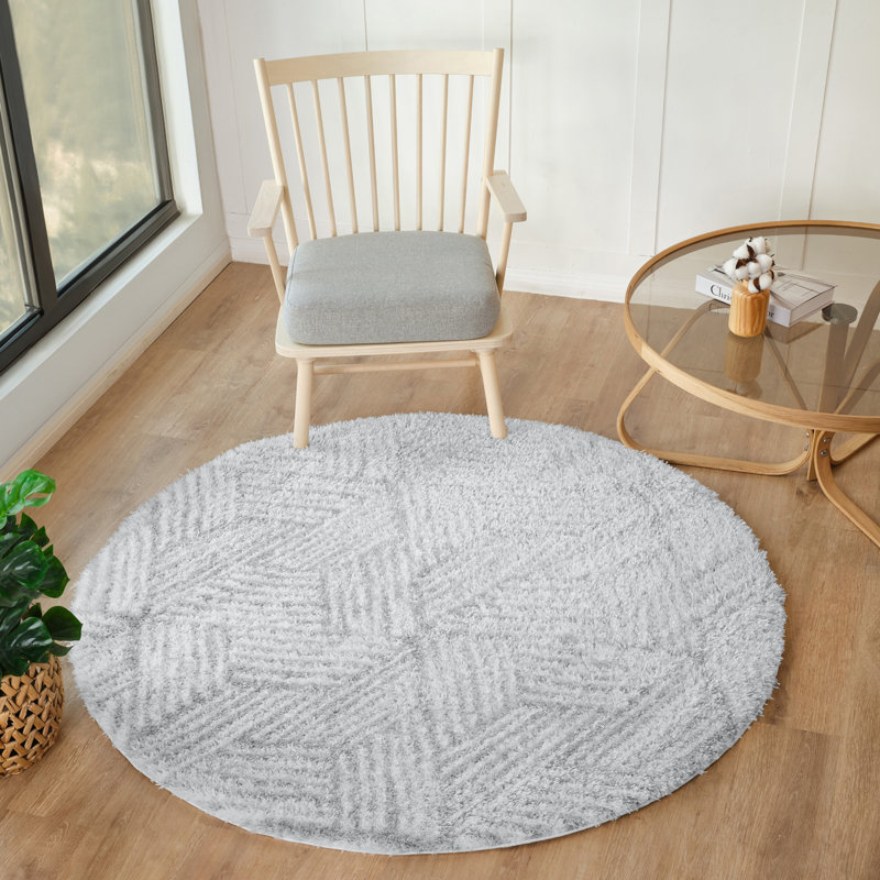 Amneris Cream/Light Grey Rug, Round 160 cm