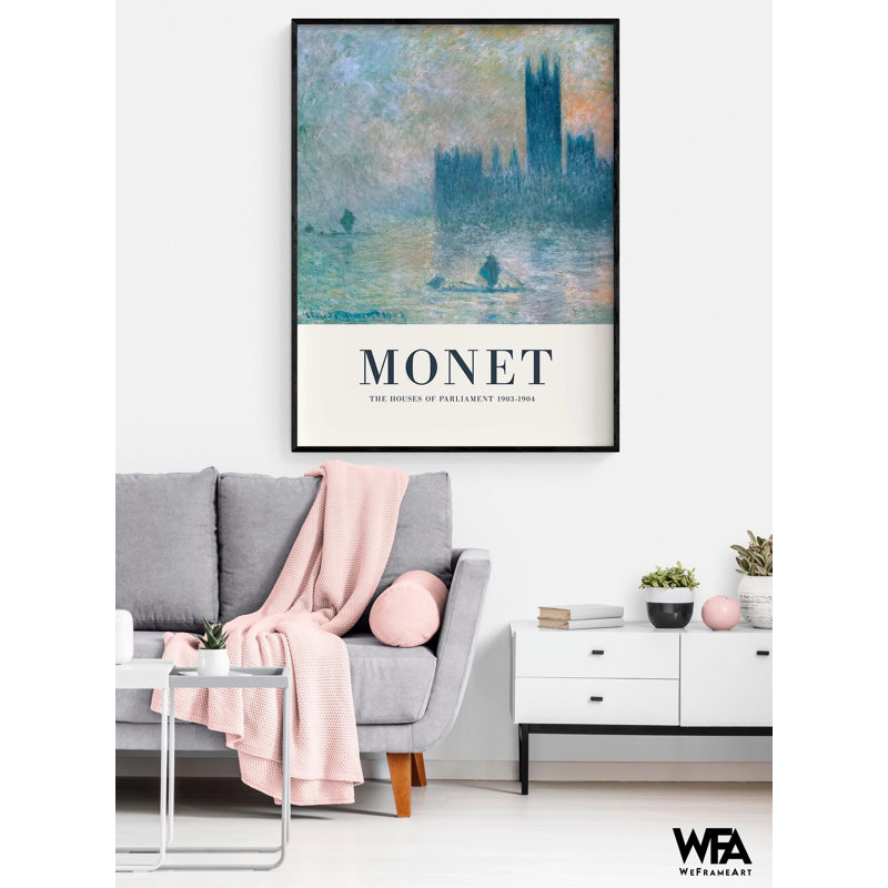 Les maisons du Parlement par Claude Monet, très grand Monet, reproduction d'art classique, œuvre d'art Monet, impression de studio