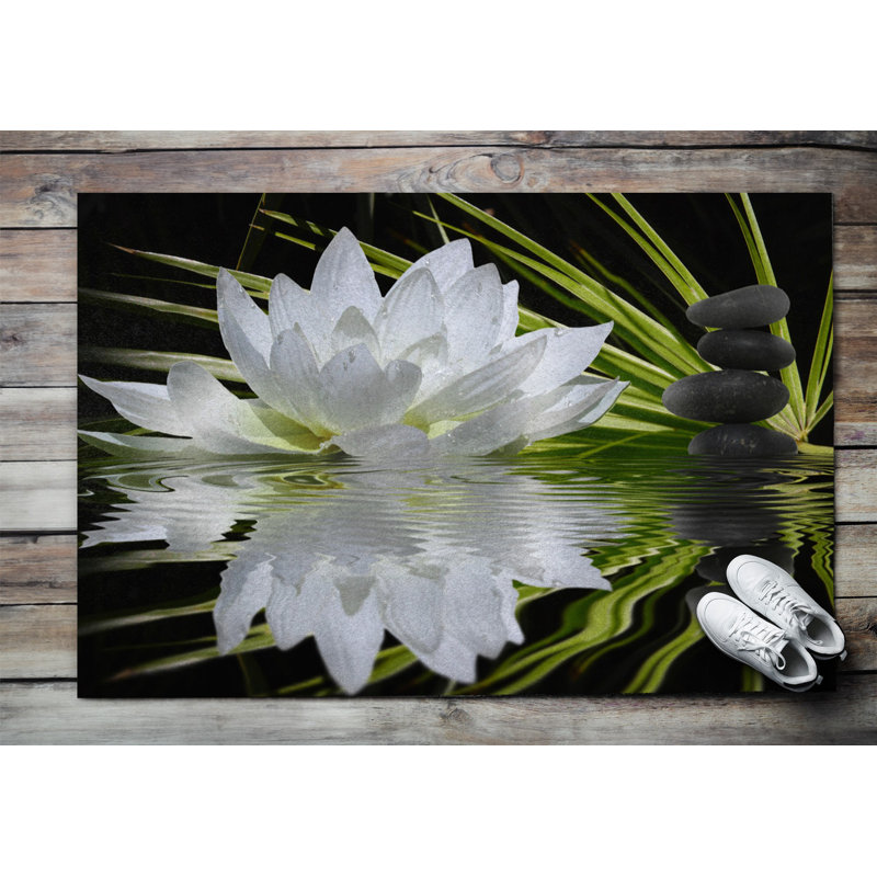 Non-Slip Floral Outdoor Doormat