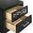 Andrien 2-Drawer Solid Wood Nightstand in Black