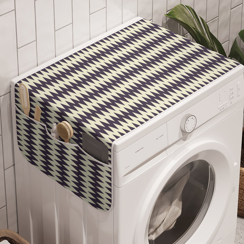 Ensemble de 2 bacs à linge à chevrons crème foncé 47 po x 18,5 po East Urban Home