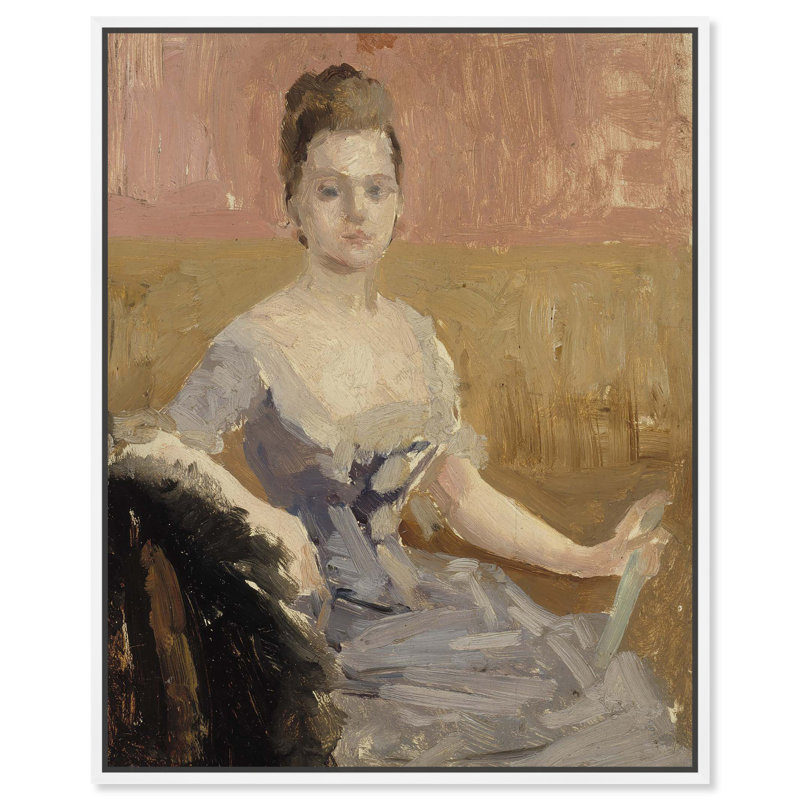 Vintage Classic Portrait on Canvas with Black Frame, 16" x 20"