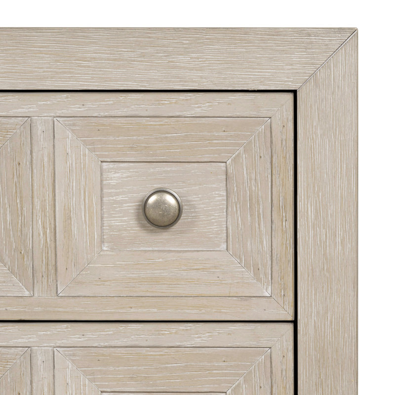Table de chevet à 2 tiroirs en bois l 38 po Schell, Beige