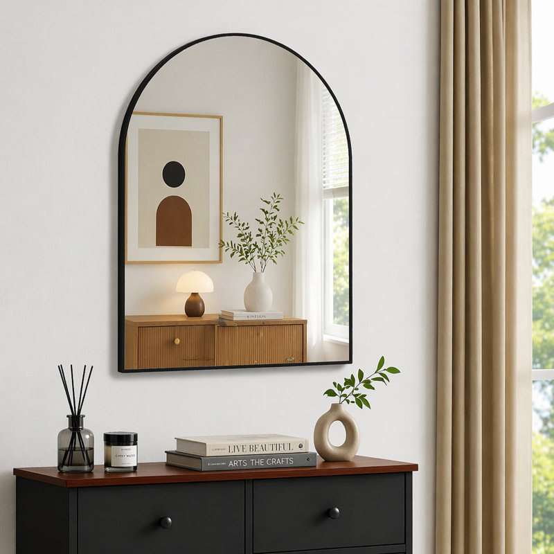 Miroir mural pour salle de bain, 30 po x 40 po, Noir