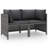 23.6" Wide Square Patio Sofa with Cushions