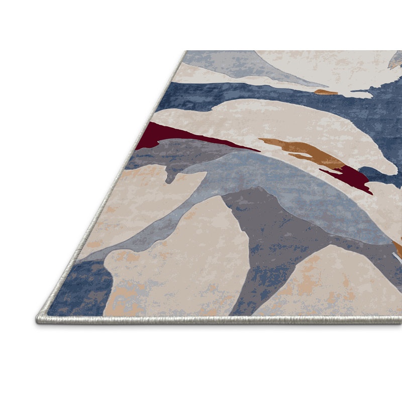 Tapis beige soyeux et moelleux, Tapis de couloir 2 pi x 5 pi