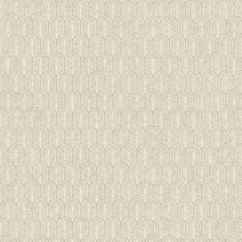 Lustre Geo Arch Wallpaper Roll, Beige