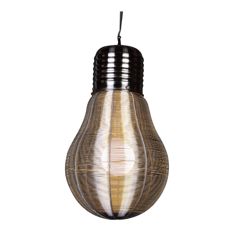 Modern 1 Light Large Bulb Pendant, 19.7" H x 11.4" W x 12" D