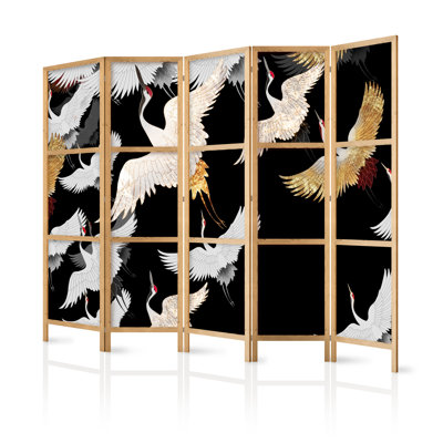 171cm H Solid Wood Folding Room Divider