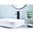 Waterfall Spout Single Handle Bathroom Sink Faucet, Matte Black, Stainless Steel With Pop-Up Drain  No Overflow  For Convenient And Precise Water Supply Adjustment, Control, Management Black Tap