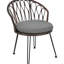 Extérieur avec 2 chaises simples et une table ronde en verre pour les balcons. Fabrication, respirante, table trempée à haute charge. Cour adaptée, facile à assembler, confort durable