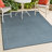 Fincham High-Low Minimalist Scandi Striped Navy/ivory Indoor/Outdoor Rug-1251859824