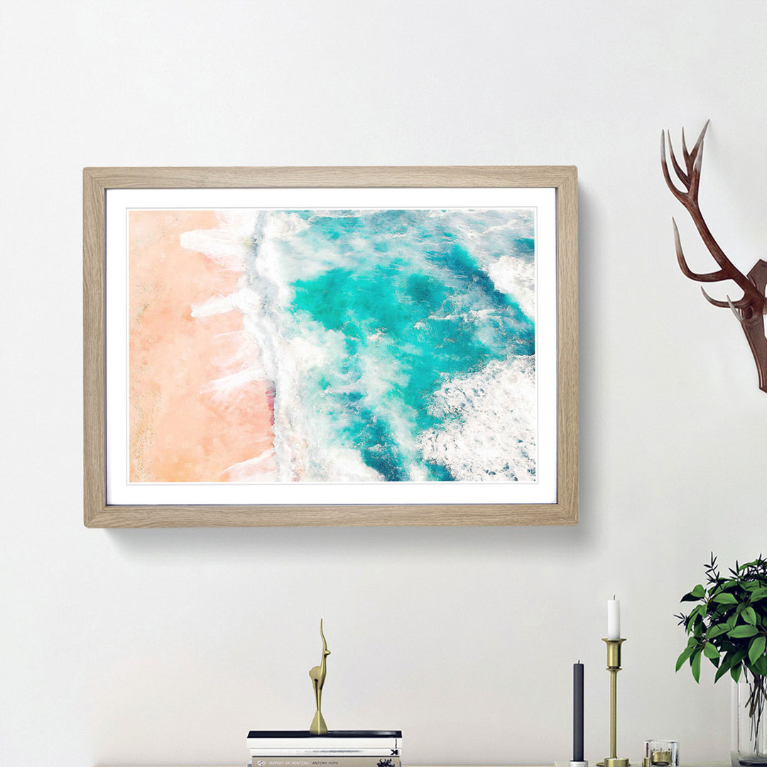 Montara Beach in California - Picture Frame Graphic Art Print
