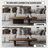 Nut-brown Solid Wood Rectangular Coffee Table-722132881