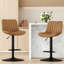 Ensemble de 2 tabourets pivotants réglables avec support dorsal pour îlot de cuisine