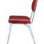 Chaises d'appoint rembourrées rouges (paire) - cadre de conception garni, siège en mousse, cadre de salle à manger (de 2) décoré, espace