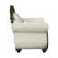 Chaise d'appoint rembourrée avec dossier capitonné beige et cerise