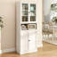 Armoire de cuisine en métal - 72 po de hauteur avec tablettes réglables, structure en acier inoxydable robuste, armoire autoportante pour cuisine / garde-manger / salle de bain