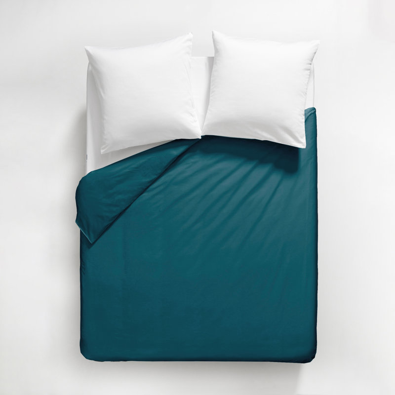 Jaelan Cotton Solid Colour Duvet Cover, Duck, 200 x 200 cm
