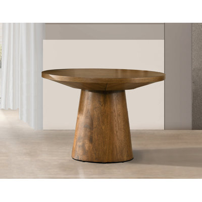 Andreacchio Pine Round Solid End Table