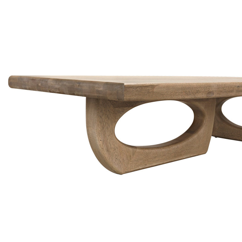 Douglas Solid Wood Coffee Table, Bleached Walnut