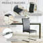 Faux Leather Dining Chair Set with Chrome Cantilever Base-746745580-764837249