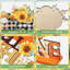 Ensemble de 5 décorations de table tournesol en forme de gnome
