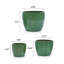 Ensemble de 3 pots à fleurs d'intérieur / extérieur en céramique avec trou de drainage-1022089336