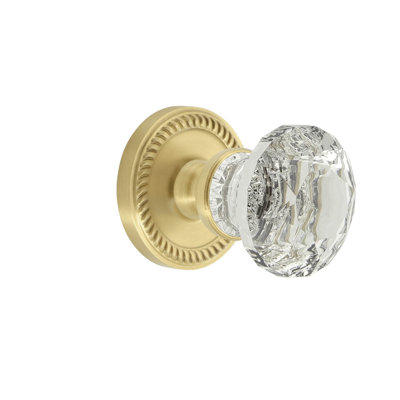 Rosette Grandeur Newport avec poignée en cristal brillant
