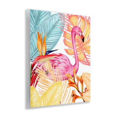 «Flamingo & Tropical Flora», art mural par Kim Allen