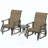 Gliding Chairs,Outdoor Gliders Set Bistro Set With Steel Frame, Tempered Glass Top Table For Patio, Garden-1415427532