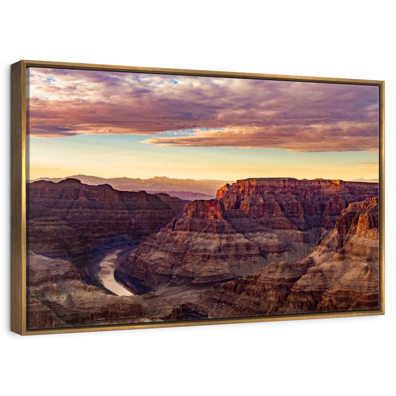 Grand Canyon Rock Forms, Cadre flottant doré, 43 po x 29 po
