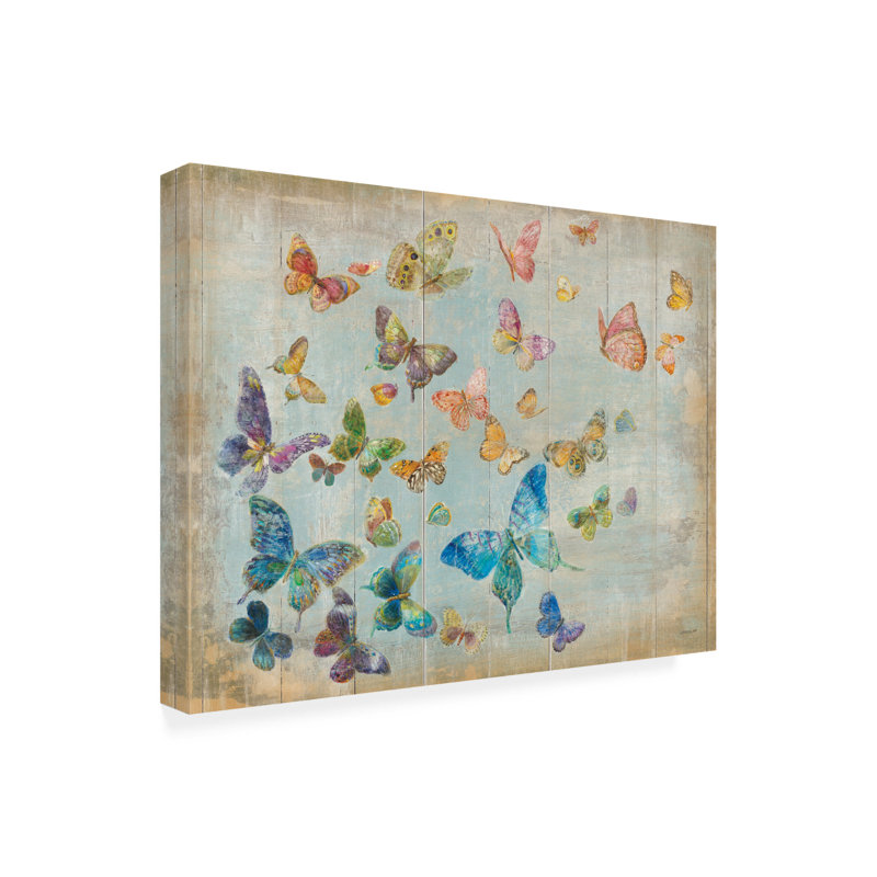 Art sur toile, papillons bolins, 14" H x 19" W