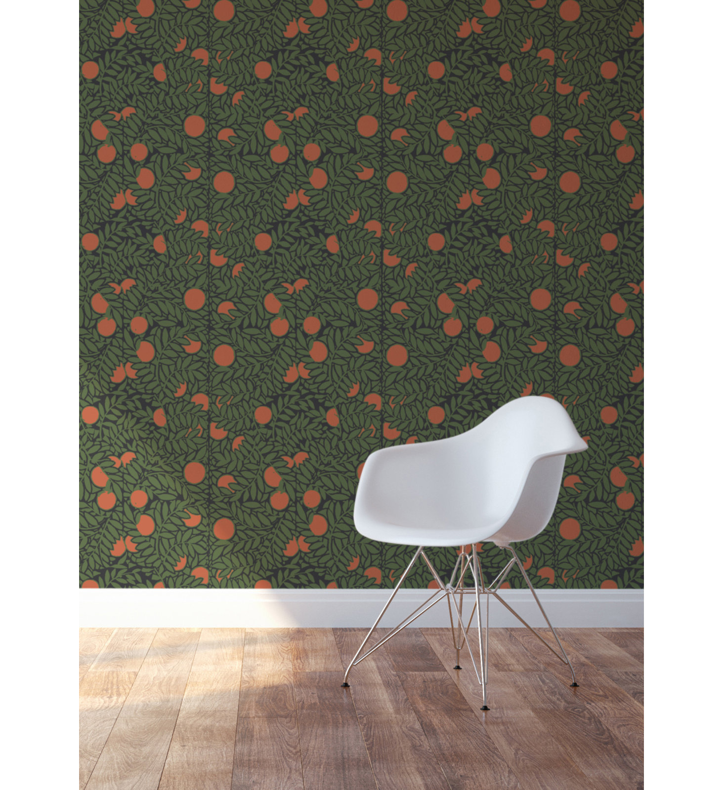 Signature Self-Adhesive Wallpaper, Forest Green, Non-pasted, Paper