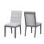 De 2 chaises de salle à manger en tissu d'ameublement gris chêne avec un confort qui dure toute la journée et une finition de service à la clientèle réactive pour des conceptions ouvertes à assemblage rapide