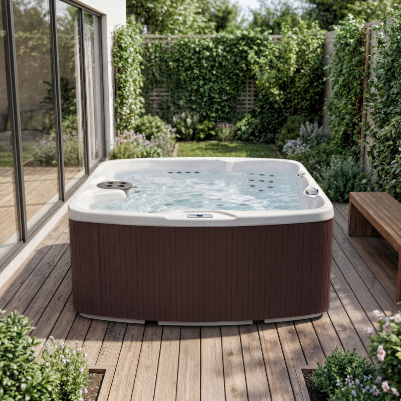 Spa rectangulaire à 5 jets pour 5 personnes à 65 jets avec ozonateur Lifesmart LS550 Plus, Espresso