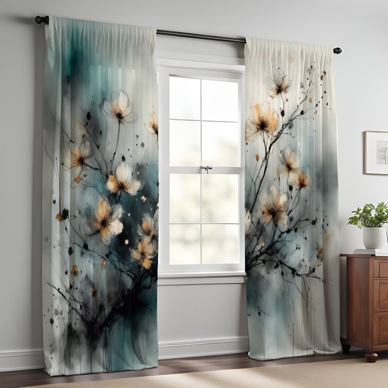 Window Curtains, 40" W x 52" L