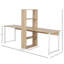 Bureau d'ordinateur 88 po pour 2 personnes avec tablettes de rangement