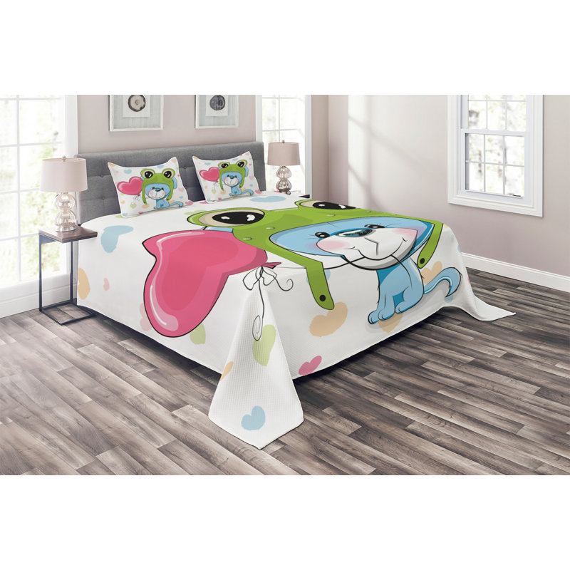 Polyester Coverlet, King Bedspread + 2 Shams