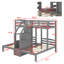Twin Over Twin & Twin Bunk Bed With Built-In Staircase And Storage Drawer