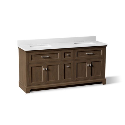 Meuble-lavabo avec lavabo et plateau en quartz Charlemont