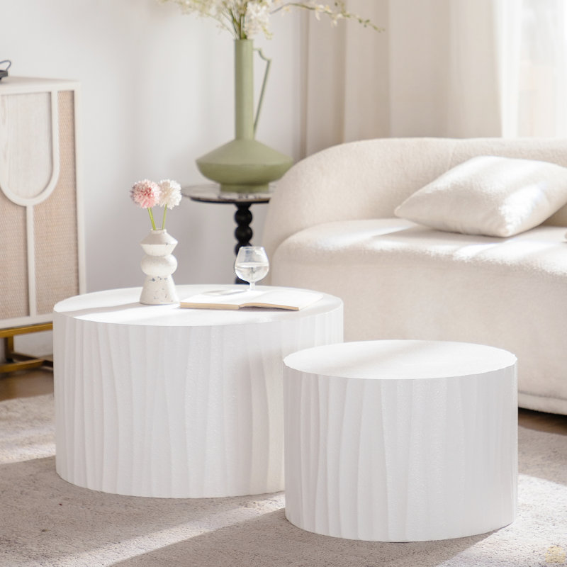 Ensemble de 2 tables basses rondes Nesting