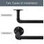 70cm Straight Tension Shower Curtain Rod & Hook Set