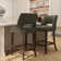 Bisto Upholstered Counter Height Bar Stool with Solid Wood legs
