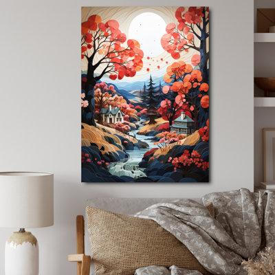 Farmhouse - harmonie rouge et grise I
