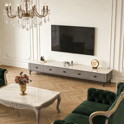 Luxury Metal Leg Silent Drawer TV Stand